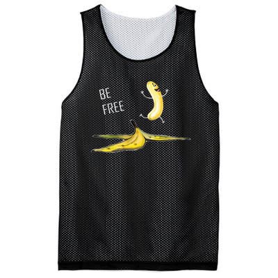 Be Free Banana Funny Banana Man Running Banana Stripping Mesh Reversible Basketball Jersey Tank