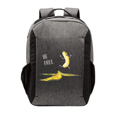 Be Free Banana Funny Banana Man Running Banana Stripping Vector Backpack