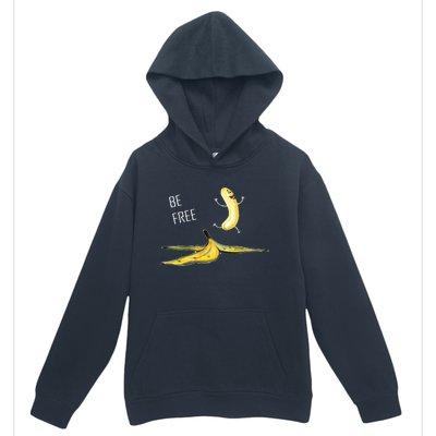 Be Free Banana Funny Banana Man Running Banana Stripping Urban Pullover Hoodie