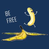 Be Free Banana Funny Banana Man Running Banana Stripping Infant Baby Jersey Bodysuit