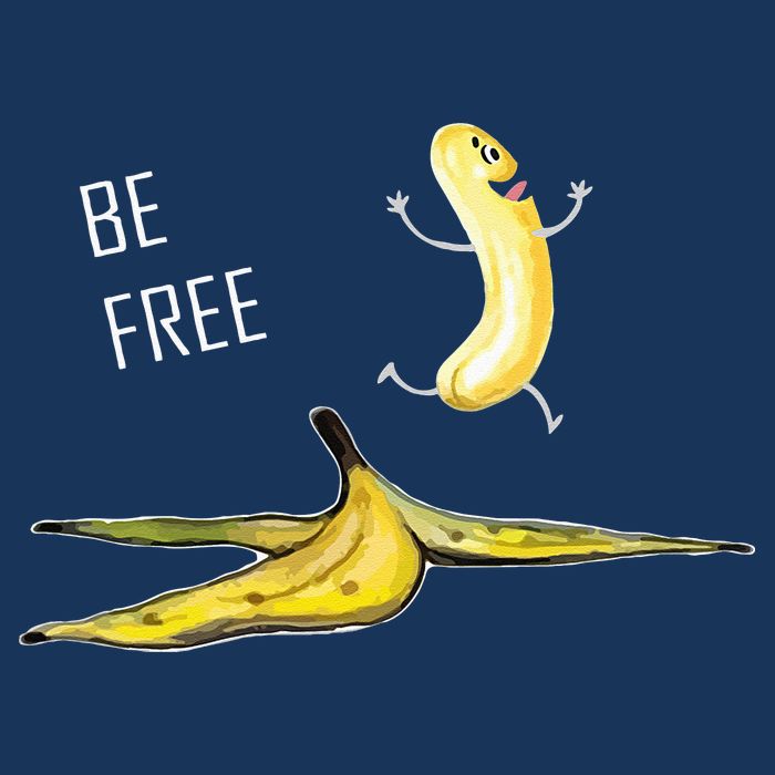 Be Free Banana Funny Banana Man Running Banana Stripping Infant Baby Jersey Bodysuit