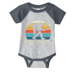 Bassquatch! Funny Bigfoot Guitar Outdoor Retro Infant Baby Jersey Bodysuit