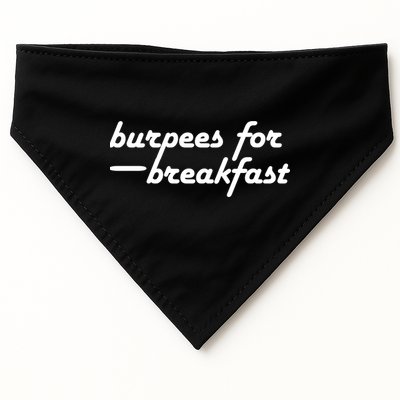 Burpees For Breakfast Gym Workout Gift USA-Made Doggie Bandana