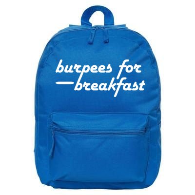 Burpees For Breakfast Gym Workout Gift 16 in Basic Backpack