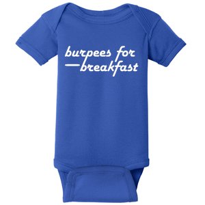 Burpees For Breakfast Gym Workout Gift Baby Bodysuit