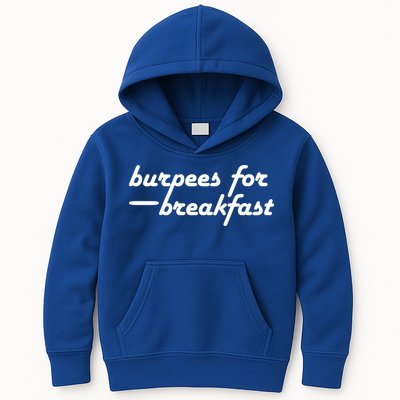 Burpees For Breakfast Gym Workout Gift Kids Hoodie