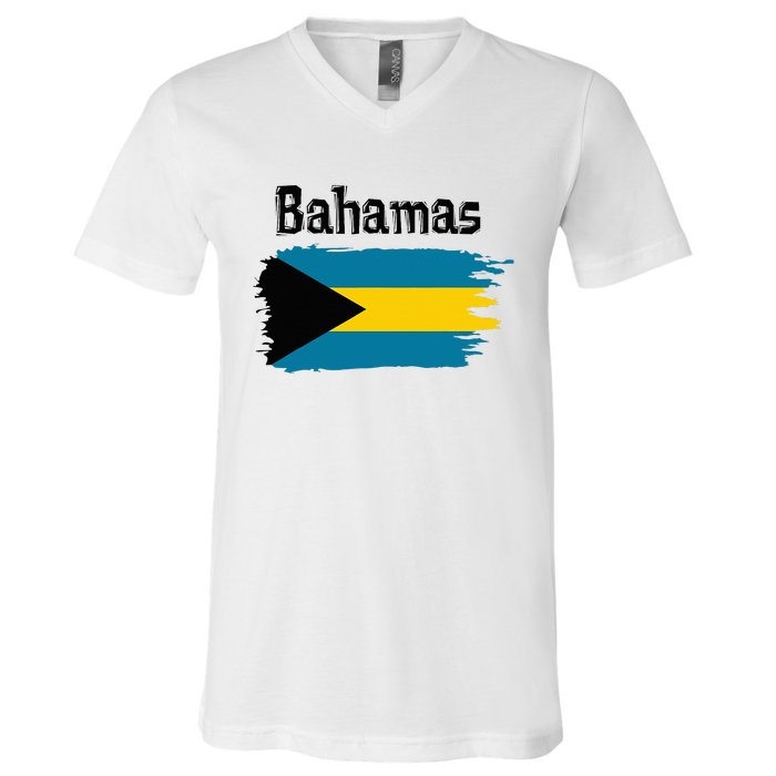 Bahamas Flag V-Neck T-Shirt