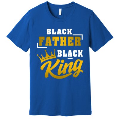 Black Father Black King African American Dad Fathers Day Cool Gift Premium T-Shirt