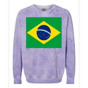 Brazilian Flag Brazil Country Colorblast Crewneck Sweatshirt