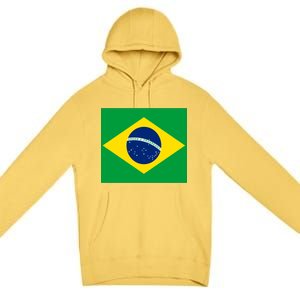 Brazilian Flag Brazil Country Premium Pullover Hoodie