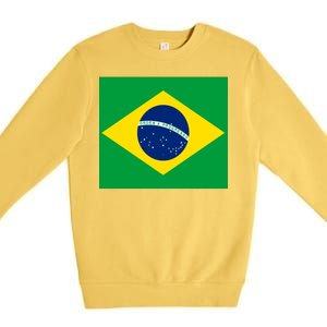 Brazilian Flag Brazil Country Premium Crewneck Sweatshirt