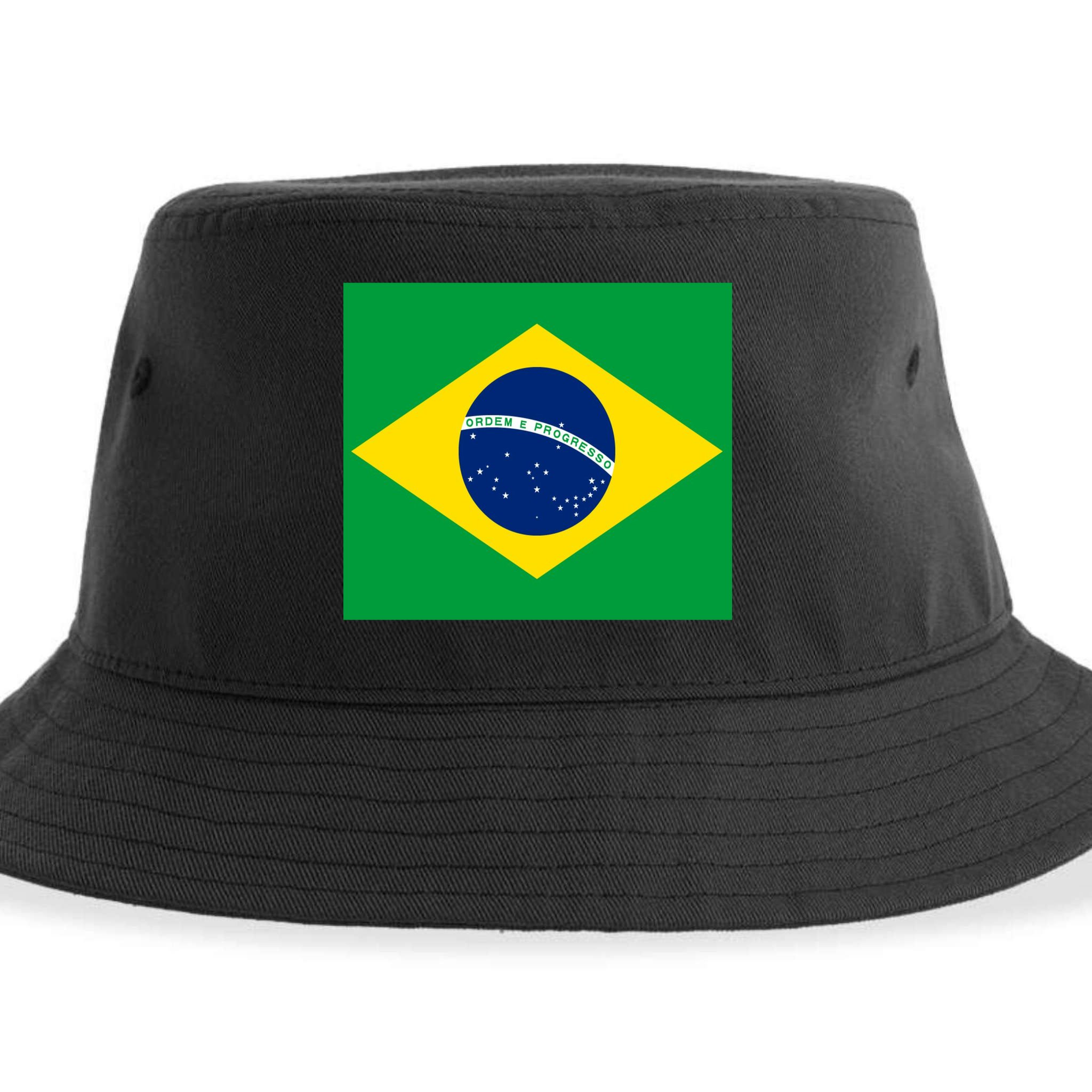Brazilian Flag Brazil Country Sustainable Bucket Hat