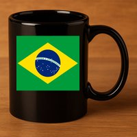 Brazilian Flag Brazil Country 11oz C Handle Ceramic Mug