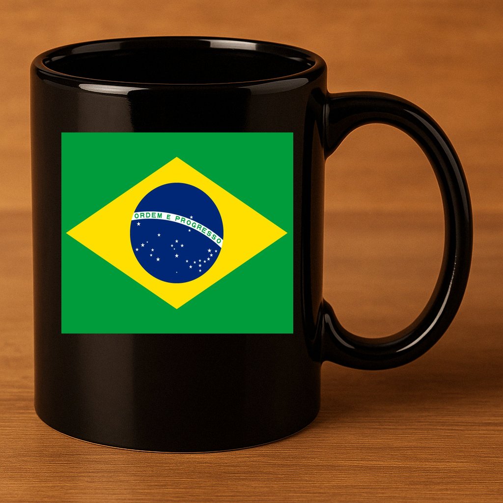 Brazilian Flag Brazil Country 11oz C Handle Ceramic Mug
