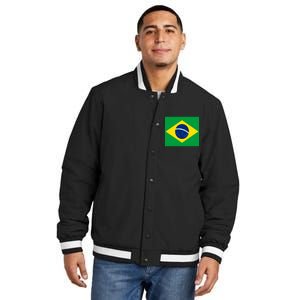 Brazilian Flag Brazil Country Insulated Varsity Jacket