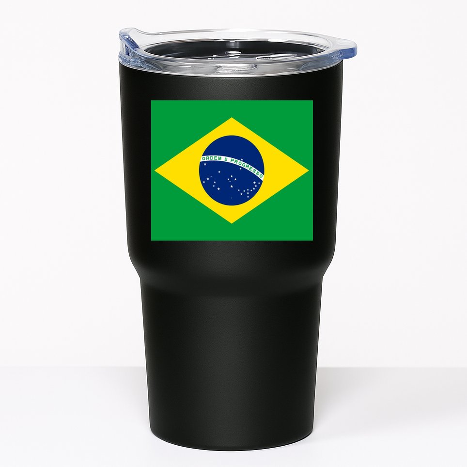 Brazilian Flag Brazil Country Tumbler