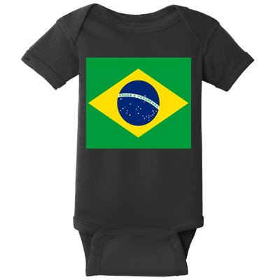Brazilian Flag Brazil Country Baby Bodysuit