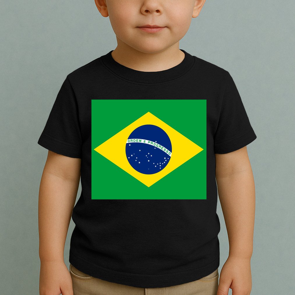 Brazilian Flag Brazil Country Toddler T-Shirt