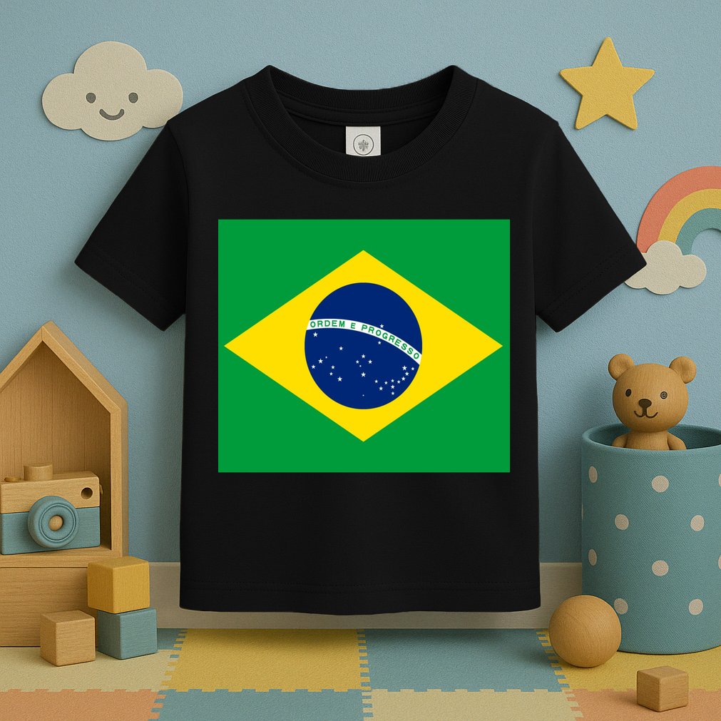 Brazilian Flag Brazil Country Toddler T-Shirt