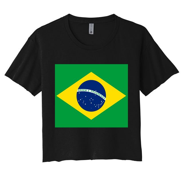 Brazilian Flag Brazil Country Crop Top