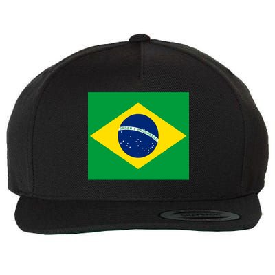 Brazilian Flag Brazil Country Wool Snapback Cap