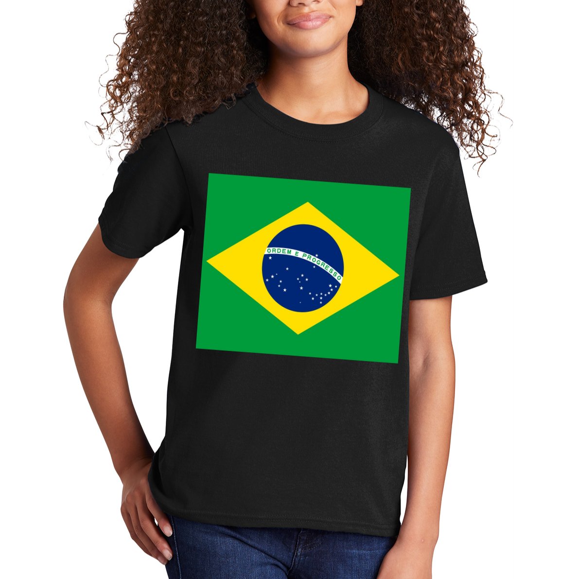 Brazilian Flag Brazil Country Kids T-Shirt