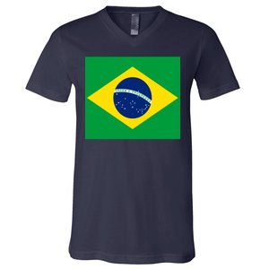 Brazilian Flag Brazil Country V-Neck T-Shirt