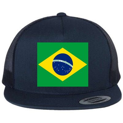 Brazilian Flag Brazil Country Flat Bill Trucker Hat