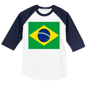 Brazilian Flag Brazil Country Baseball Sleeve Shirt