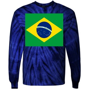 Brazilian Flag Brazil Country Tie-Dye Long Sleeve Shirt