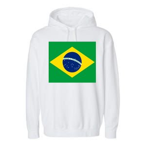 Brazilian Flag Brazil Country Garment-Dyed Fleece Hoodie