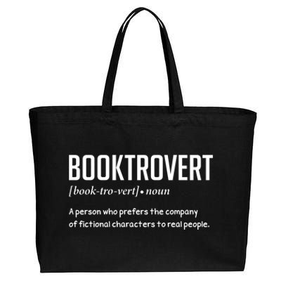 Booktrovert For Book Lover Gift Cotton Canvas Jumbo Tote