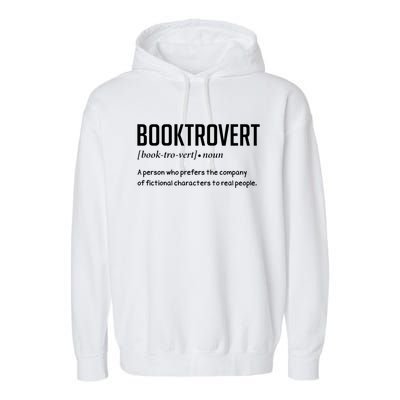 Booktrovert For Book Lover Gift Garment-Dyed Fleece Hoodie