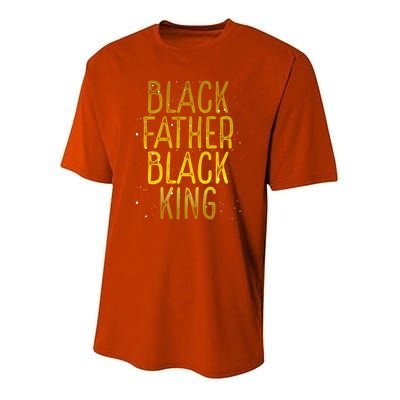 Black Father Black King African American Family Proud Dad Gift Youth Performance Sprint T-Shirt