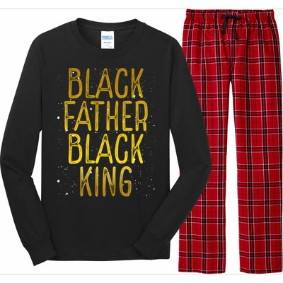 Black Father Black King African American Family Proud Dad Gift Long Sleeve Pajama Set