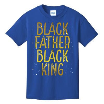 Black Father Black King African American Family Proud Dad Gift Kids T-Shirt