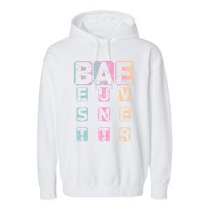 Bae Funny Best Auntie Ever Gift Garment-Dyed Fleece Hoodie