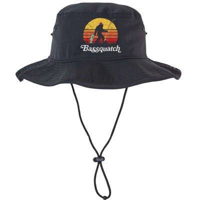 Bassquatch! Funny Bigfoot Fishing Outdoor Retro Legacy Cool Fit Booney Bucket Hat