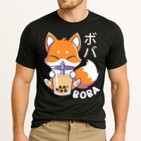 Boba Fox Bubble Tea Chibi Foxes Cooling Performance Crew T-Shirt