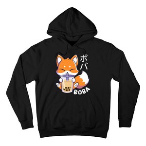 Boba Fox Bubble Tea Chibi Foxes Hoodie