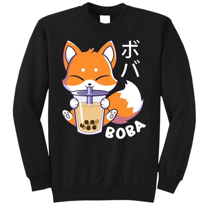 Boba Fox Bubble Tea Chibi Foxes Sweatshirt