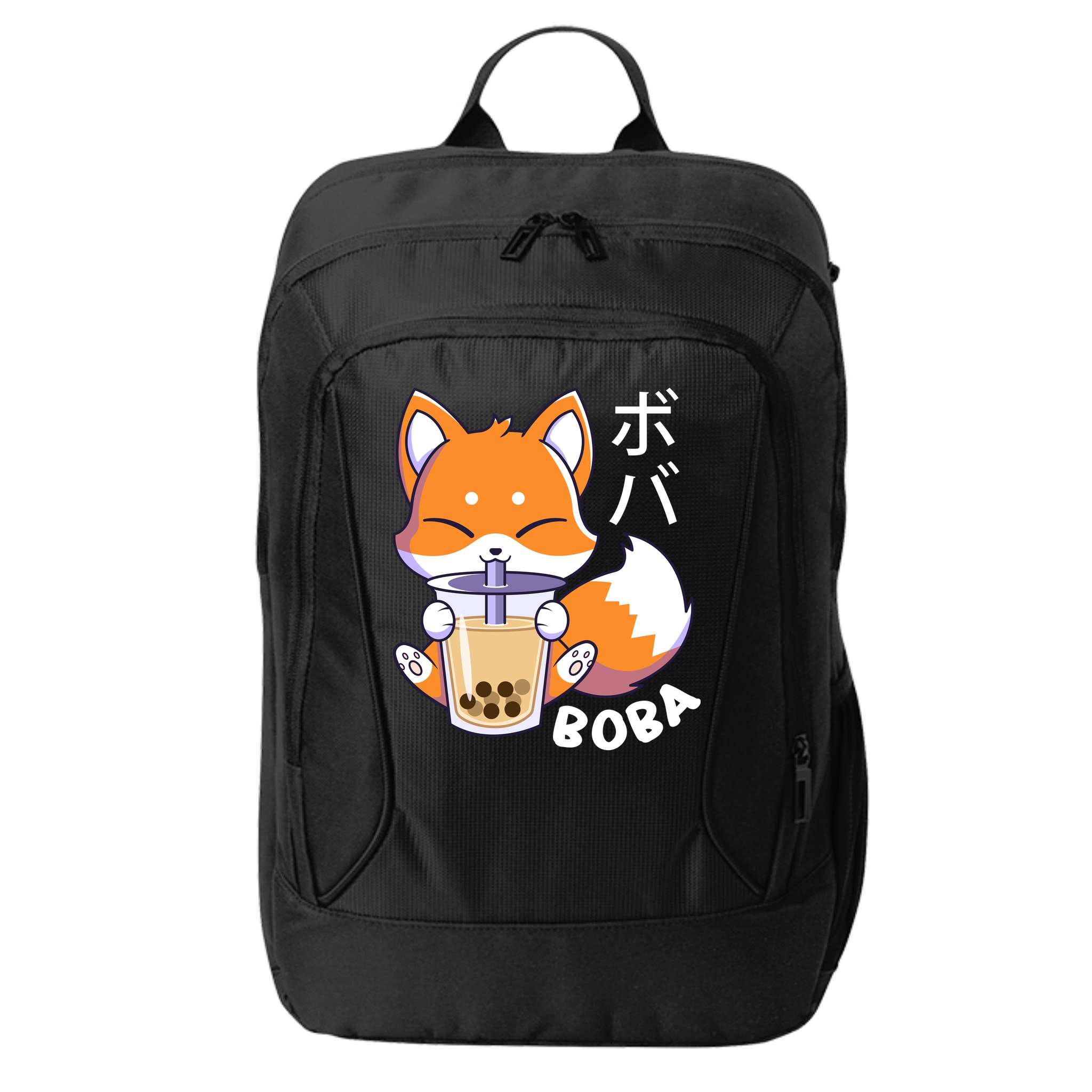 Boba Fox Bubble Tea Chibi Foxes City Backpack