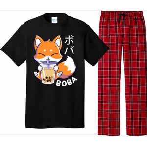 Boba Fox Bubble Tea Chibi Foxes Pajama Set