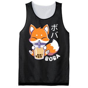 Boba Fox Bubble Tea Chibi Foxes Mesh Reversible Basketball Jersey Tank