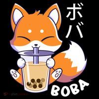 Boba Fox Bubble Tea Chibi Foxes Short Acrylic Beanie