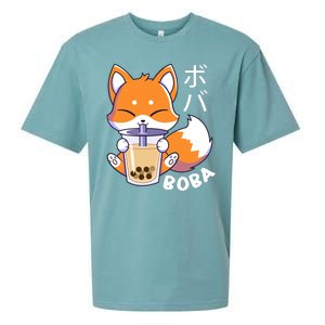 Boba Fox Bubble Tea Chibi Foxes Sueded Cloud Jersey T-Shirt