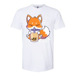 Boba Fox Bubble Tea Chibi Foxes Softstyle CVC T-Shirt