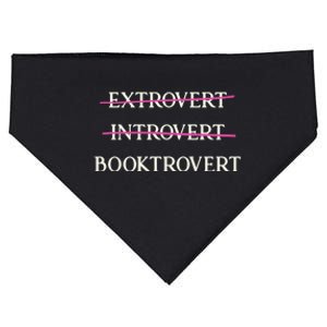 Booktrovert Funny Book Lover Reading Enthusiast Great Gift USA-Made Doggie Bandana