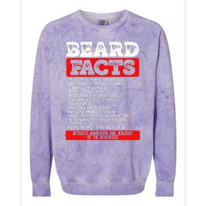 Beard Facts Beard Lover Colorblast Crewneck Sweatshirt