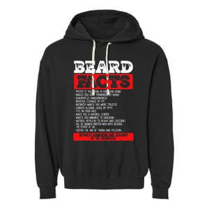 Beard Facts Beard Lover Garment-Dyed Fleece Hoodie